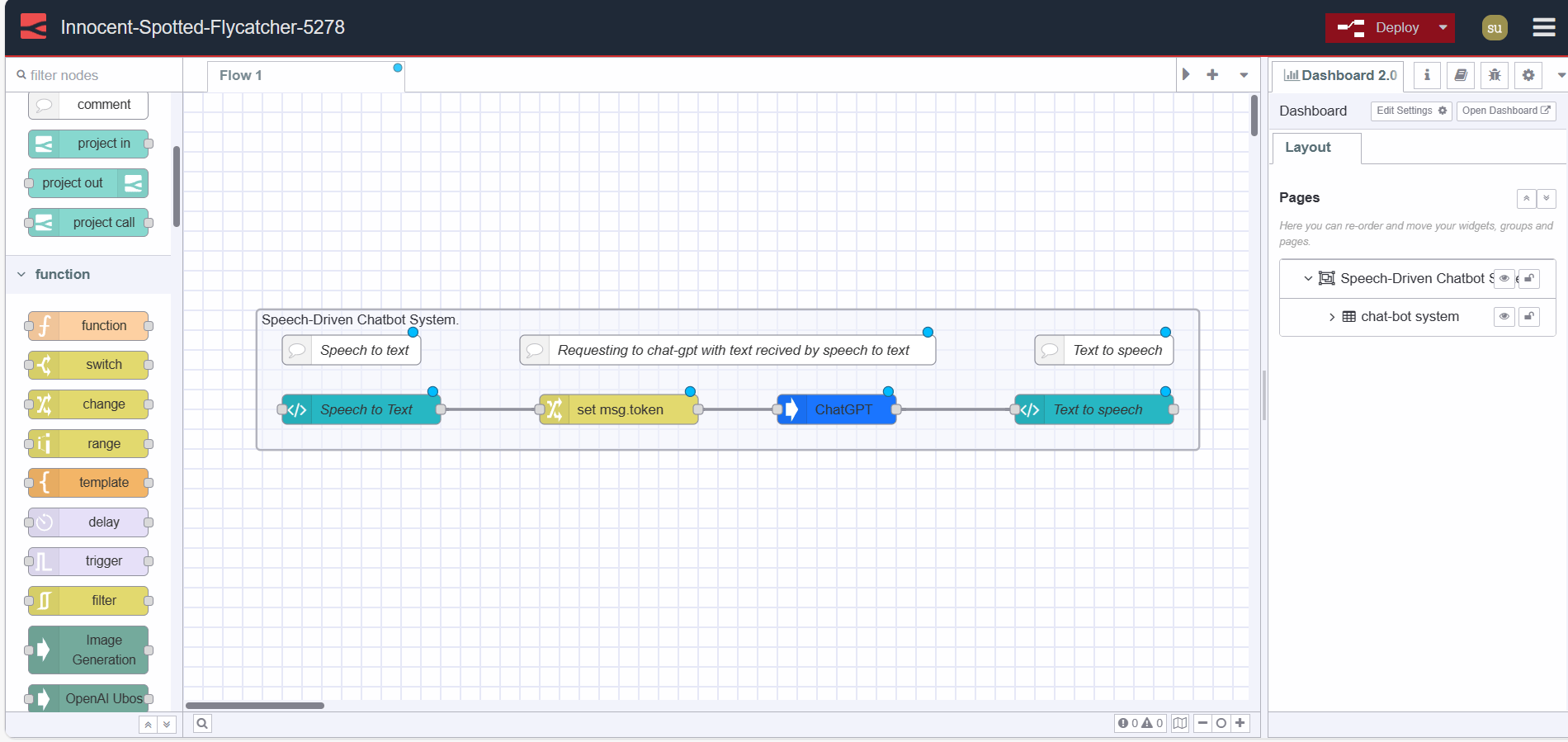 Deploying Sentiment analysis Node-RED flow "Deploying Sentiment analysis Node-RED flow"